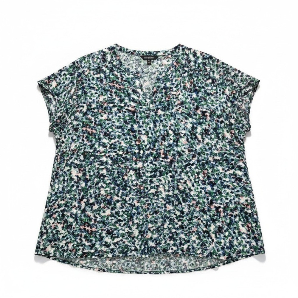 Banana Republic XL Womens Multicolor V-Neck Blouse Boho Casual Top